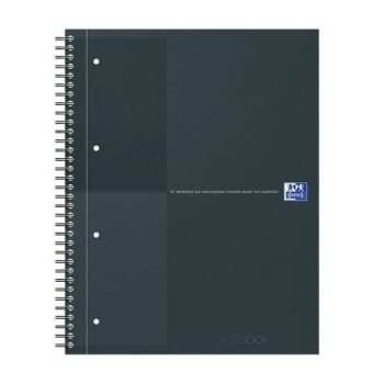 Oxford International Twinwire Notebook Lined Black A4+ 400194457