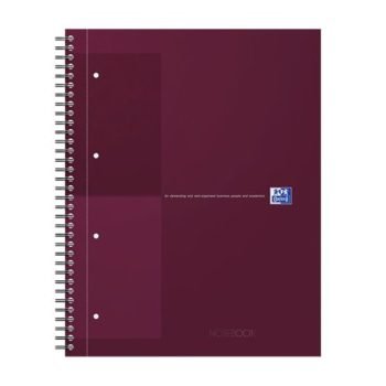 Oxford International Twinwire Notebook Lined Red A4+ 400194459