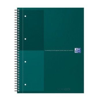 Oxford International Twinwire Notebook Lined Green A4+ 400194460