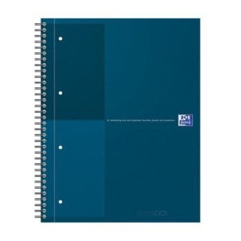 Oxford International Twinwire Notebook Lined Petrol Blue A4+ 400194461