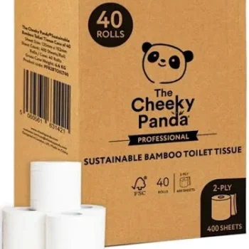 Cheeky Panda Sustainable Bamboo Toilet Rolls 2 Ply 400 Sheets - Pack 40