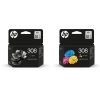 HP 308 Black and Tri Colour Inkjet Cartridges 6L6S6UE - Pack 2