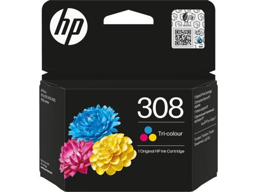 HP 308 Tri-Colour Inkjet Cartridge 7FP20UE