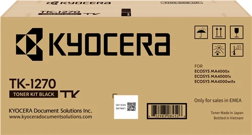 Kyocera TK-1270 Black Laser Toner Cartridge 1T0C140NL0 TK1270