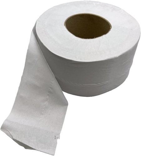 Mini Jumbo Toilet Rolls 150m 76mm Core Recycled 2 Ply White MJ15076R - Pack 12