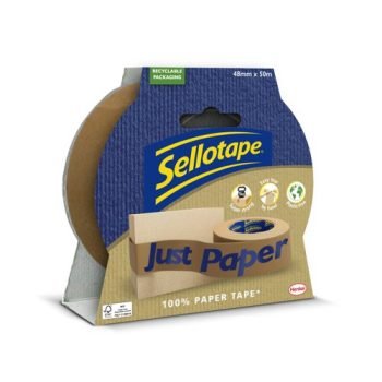 Sellotape Paper Parcel Tape 48mm x 50m Brown Roll - 2997919
