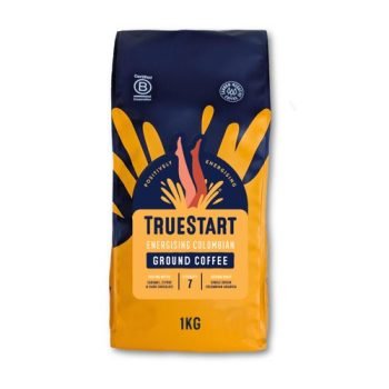 TrueStart Coffee Energising Colombian Ground Coffee 1kg HBECGR1KG