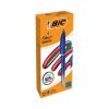Bic 4 Colours Smooth Pro Blue Ballpoint Pens Black Blue Green Red Ink 524091 - Pack 12