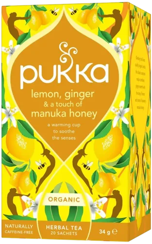 Pukka Tea Lemon Ginger and Manuka Honey Envelopes - Pack 20