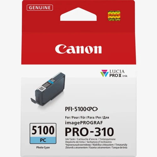 Canon PFI-5100PC Photo Cyan Inkjet Cartridge 6956C001 PFI5100PC