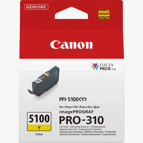 Canon PFI-5100Y Yellow Inkjet Cartridge 6955C001 PFI5100Y
