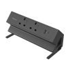 Fellowes Power Desk Type G Clamp Fit 2x230v 1xUSB-A 1x USB-C Socket 2m Cable Black - 100136987
