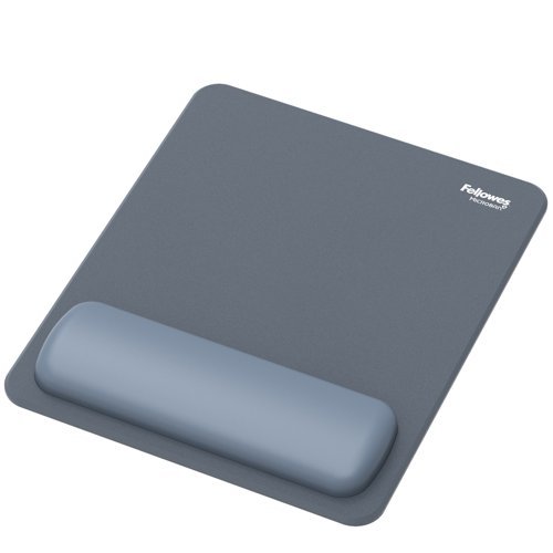 Fellowes Breyta Standard Recycled and Recyclable Antibacterial Mousepad Wrist Rest Marine - 100142557