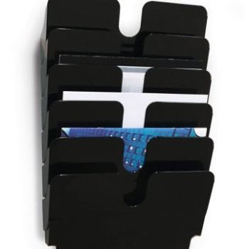 Durable FLEXIPLUS 6 A4 Landscape Literature Holder Wall Mounted Document Holder Black - 1700014061