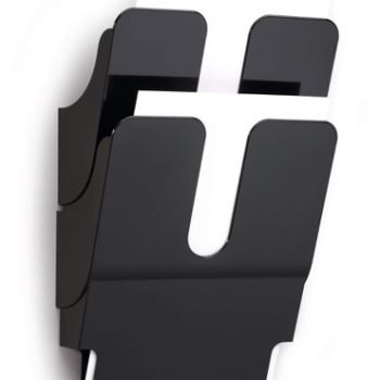 Durable FLEXIPLUS 2 A4 Portrait Literature Holder Wall Mounted Document Holder Black - 1709008060