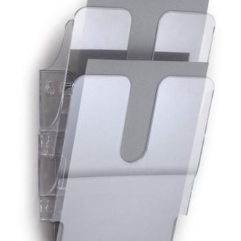 Durable FLEXIPLUS 2 A4 Portrait Literature Holder Wall Mounted Document Holder Clear - 1709008400