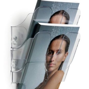 Durable FLEXIPLUS 2 A5 Portrait Literature Holder Wall Mounted Document Holder Clear - 1709013400