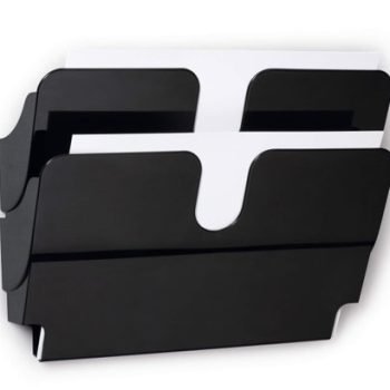 Durable FLEXIPLUS 2 A4 Landscape Literature Holder Wall Mounted Document Holder Black - 1709014060