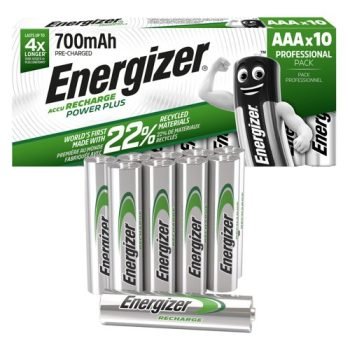 Energizer Rechargeable Power Plus AAA Batteries 700mAh 416985 - Pack 10