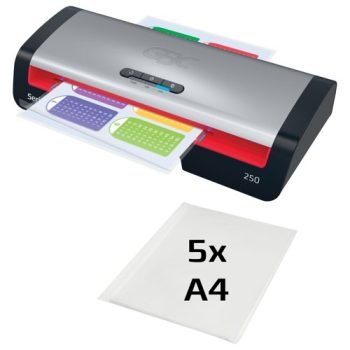 GBC 250 Office A4 Laminator Black & Red - 4410070UK