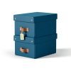 Leitz Puro Storage Box with Lid Small 7L Blue 100% Recycled Card Pack of 2 - 61470068