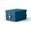 Leitz Puro Storage Box with Lid Medium Low 8L Blue 100% Recycled Card Pack of 2 - 61480068