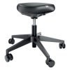 Leitz Ergo Sitting Stool with Wheels and Comfort Seat Black - 65780095
