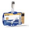 Durable Duo Security Pass Holder 54x87mm with Clip Holds 2 ID/Security Cards Blue (Pack 25) - 821806