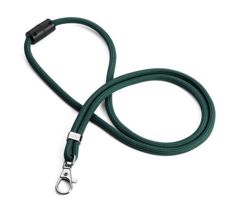 Durable Soft Recycled PET Plastic Fabric Lanyards with Safety Release Green (Pack 10) - 824105
