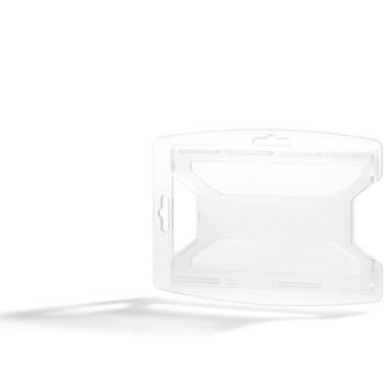 Durable reXycle 1 Card Security Pass ID Badge Holders made from 70% Recycled PP Clear (Pack 10) - 895119