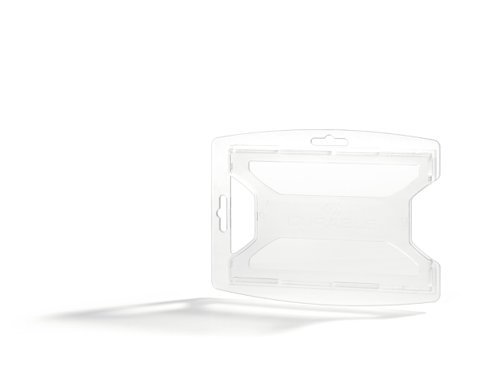 Durable reXycle 1 Card Security Pass ID Badge Holders made from 70% Recycled PP Clear (Pack 10) - 895119