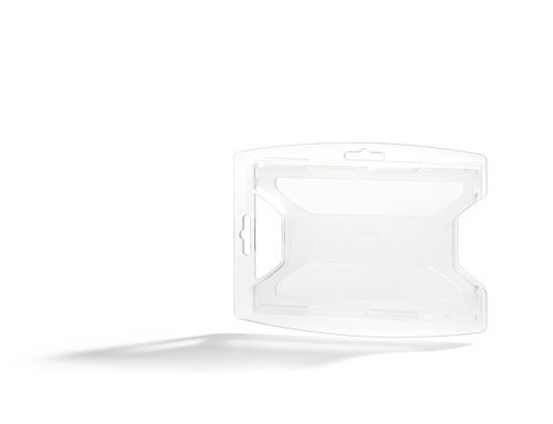 Durable reXycle 2 Card Security Pass ID Badge Holders made from 70% Recycled PP Clear (Pack 10) - 895219