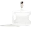 Durable reXycle 1 Card Security Pass ID Badge Holders with Clip made from 70% Recycled PP Clear (Pack 25) - 896119