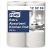 Tork Extra Absorbent Kitchen Rolls 2-Ply White Packed 12x2 (Pack 24) - 120269