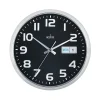 Acctim Supervisor Quartz Wal Clock With Day and Date Display 320mm Diameter Chrome and Black - 21023