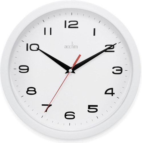 Acctim Aylesbury Quartz Wall Clock 245mm Diameter White - 92/301