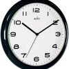 Acctim Aylesbury Quartz Wall Clock 245mm Diameter Black - 92/302