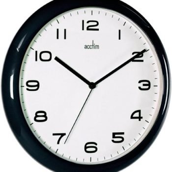Acctim Aylesbury Quartz Wall Clock 245mm Diameter Black - 92/302