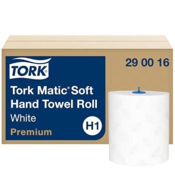 Tork Matic H1 Soft Hand Towel Rolls 100m Premium White 290016 - Pack 6