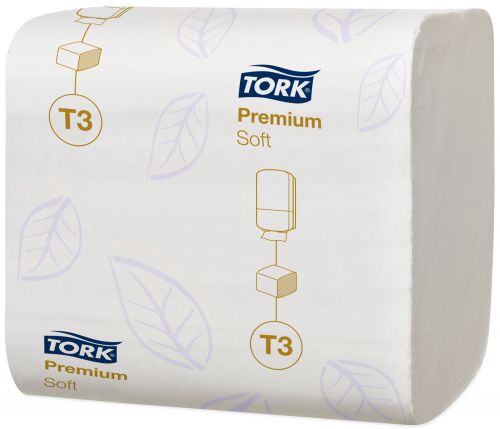 Tork T3 Folded Toilet Tissue 2-Ply 252 Sheets White 114273 - Pack 30