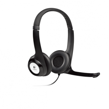 Logitech H390 Wired USB Computer Headset with Boom Microphone - 981-000406