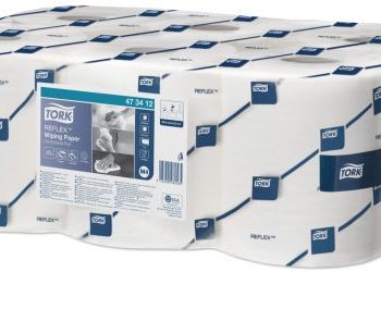 Tork Reflex M4 Centrefeed Wiping Rolls 1-Ply 114m White 473412 - Pack 6