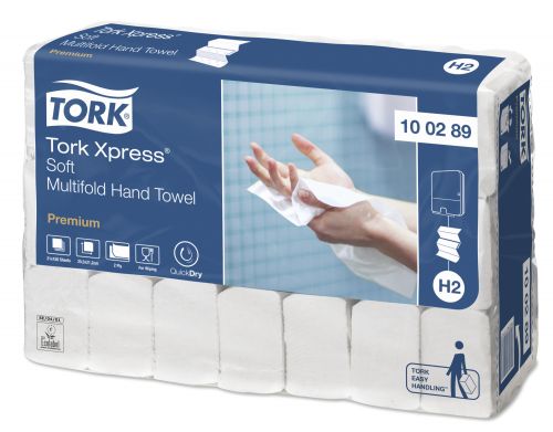 Tork Xpress H2 Multifold Hand Towels (150) 100289 - Pack 21