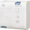 Tork T3 Adnaced Folded Toilet Paper White Sleeve 114277 - Pack 36