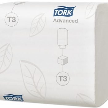 Tork T3 Adnaced Folded Toilet Paper White Sleeve 114277 - Pack 36