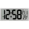 Acctim Date Keeper Jumbo LCD Digital Wall or Desk Clock With Autoset Silver - 22357
