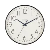 Acctim Earl Quartz Non-Ticking Silent Sweep Wall Clock 250mm Diameter Black - 22563