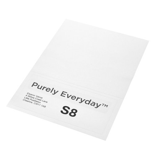 A4 Single Integrated Labels S8 Perforated 190 x 90mm White - Pack 1000 Sheets