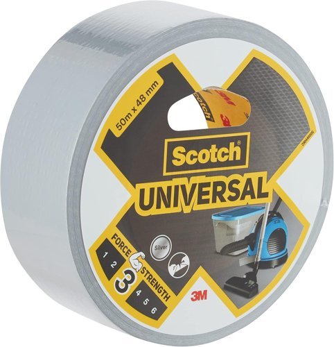 Scotch Extremium Universal Duct Tape Silver 48mm x 50m Roll - 7100205300