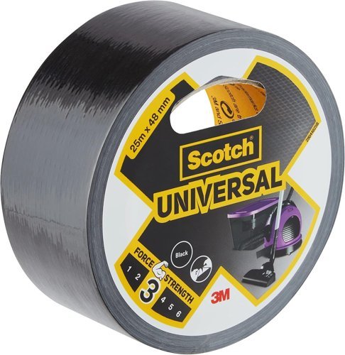 Scotch Extremium Universal Duct Tape Black 48mm x 50m Roll - 7100205298